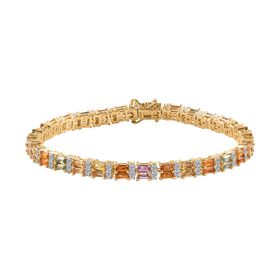 Mehrfarbiges Saphir und Moissanit-Armband