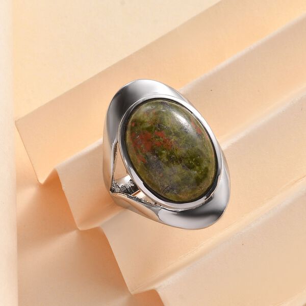 Unakite Ring - 18,01 ct. image number 2