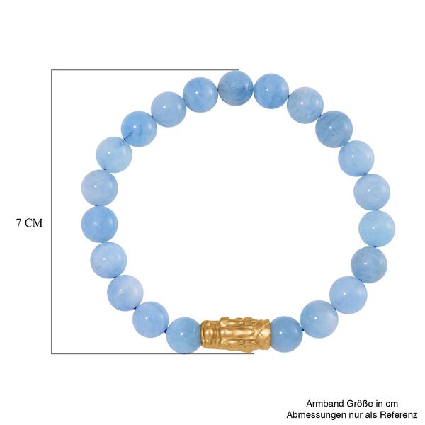 Aquamarin Flexibles Armband, 925 Silber vergoldet ca. 165.00 ct image number 5