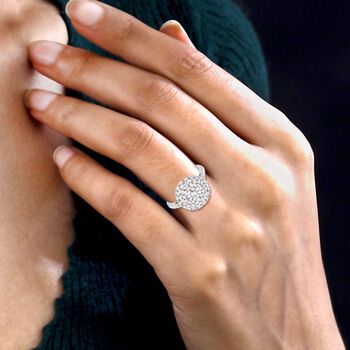 Diamant-Ring, 925 Silber platiniert, ca. 0.50 ct