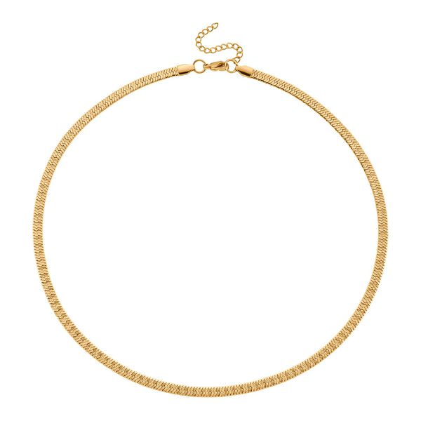 2er Set Halskette, ca. 50 cm mit 5 cm extender, Reiner Edelstahl, Goldfarben image number 5