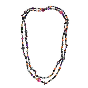 Mehrfarbige gef&auml;rbte Perle 122cm Halskette