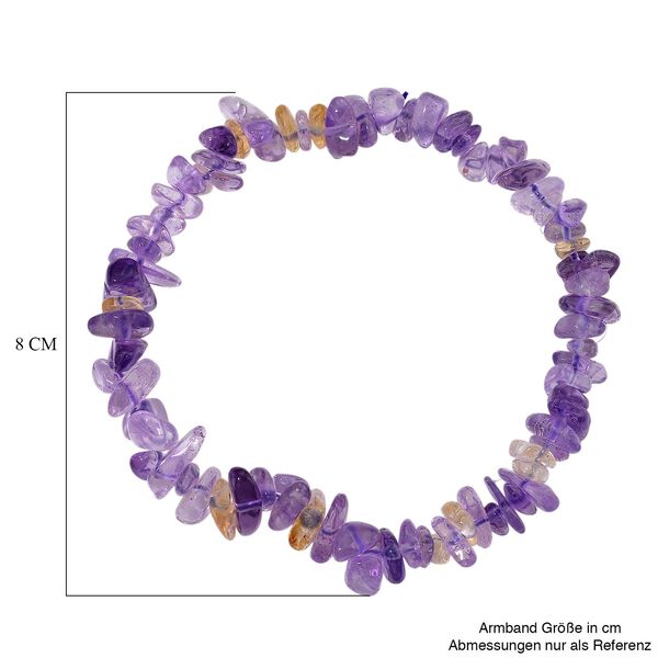 Afrikanischer Amethyst, Citrin Armband, flexibel, ca. 85.00 ct image number 4