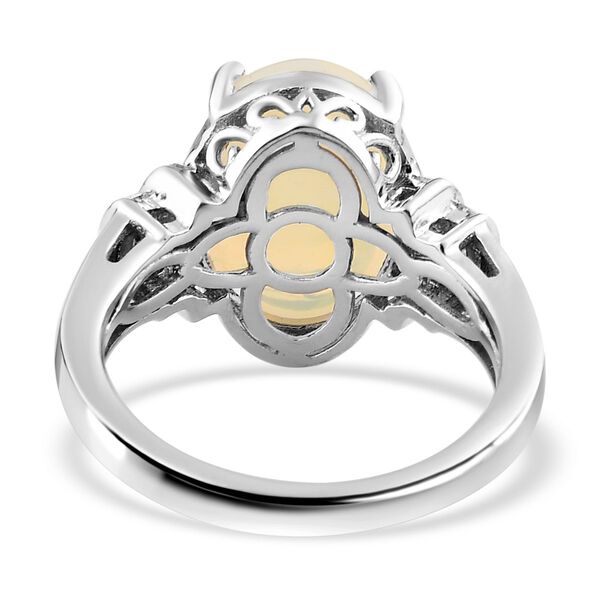 Nat&uuml;rlicher, &auml;thiopischer Welo Opal und Diamant-Ring - 3,90 ct. image number 6