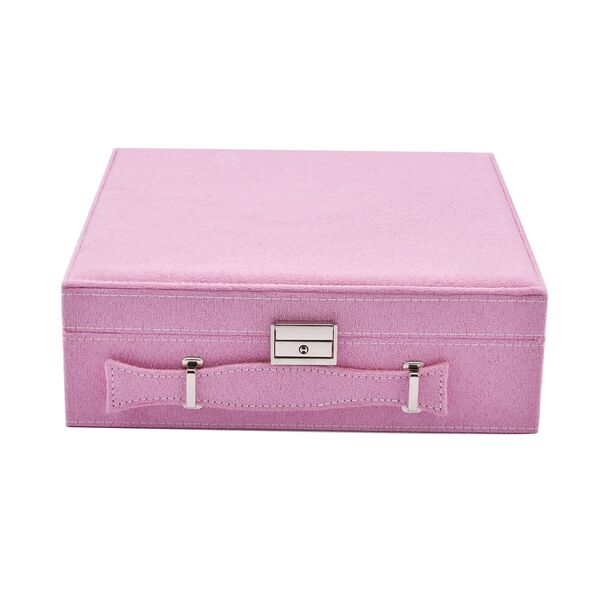 2-lagiges Schmuckk&auml;stchen mit herausnehmbarem Tablett, Rosa image number 0