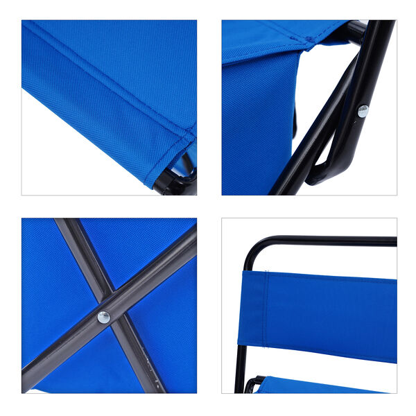 Campingstuhl mit eingebauter K&uuml;hltasche, 32x27x34 cm, Blau image number 5