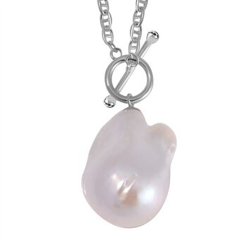 23-25mm Wei&szlig;e S&uuml;&szlig;wasserperle Halskette, 50 cm - 39 ct.