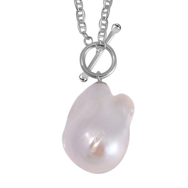 23-25mm Wei&szlig;e S&uuml;&szlig;wasserperle Halskette, 50 cm - 39 ct. image number 4