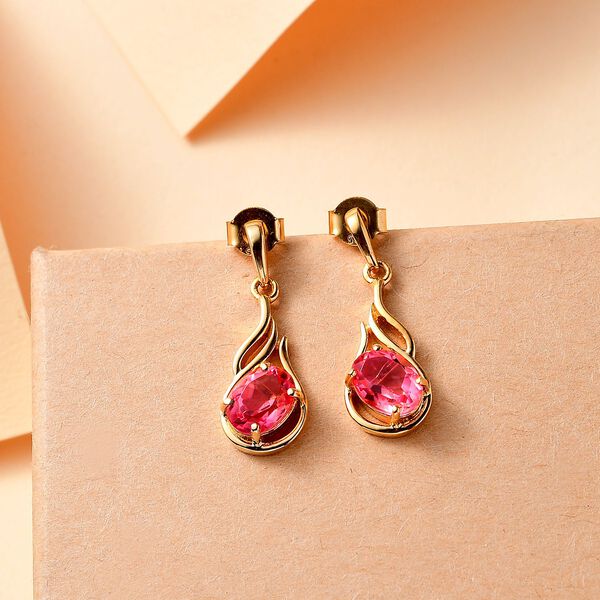 Sunset Triplett Quarz Ohrringe, ca. 2,87 ct. image number 2