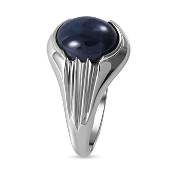 Diffundierter Stern blauer Saphir-Ring - 5,70 ct.