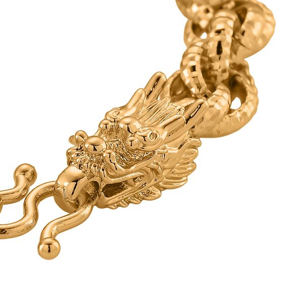 Designer Inspiriert Nickelfreies Messing, Doppelter Drachenkopf K&ouml;nigs-Armband ca. 20 cm ca. 47,00g, Goldfarben image number 4