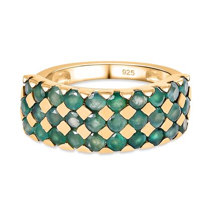 AA Grandidierit Ring, 925 Silber Gelbgold Vermeil (Gr&ouml;&szlig;e 17.00) ca. 2.22 ct