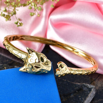 EVER TRUE Nat&uuml;rlicher Chromdiopsid Armreif ca. 19 cm Nickelfreies Messing ca. 0,34 ct.