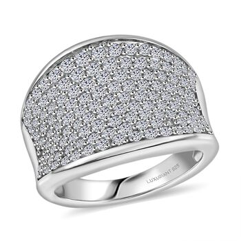 LUXURIANT SGL zertifizierter SI-GH Labor Diamant Ring, 925 Silber rhodiniert - 1,50 ct.