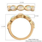 Natürlicher Äthiopischer Opal 5 Stein Ring 925 Silber vergoldet  ca. 0,80 ct image number 6