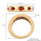 Mexikanischer Kirschfeuer-Opal-Ring, 925 Silber Gelbgold Vermeil  ca. 0,49 ct image number 6
