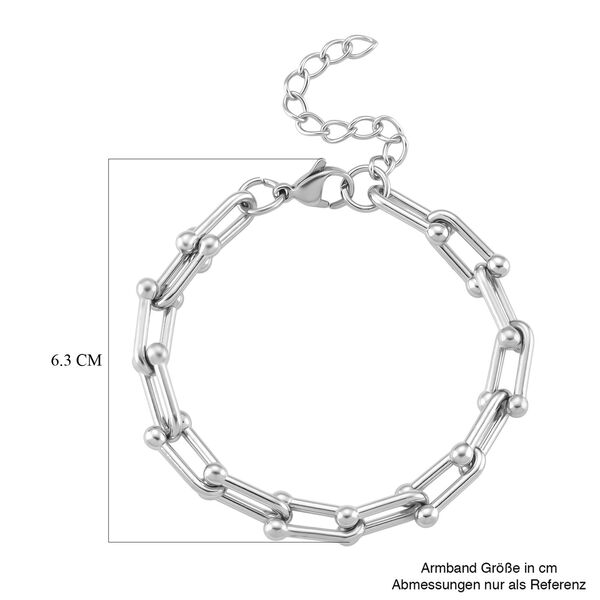 50+5cm Halskette und 18+3,5cm Armband in Silberton image number 12