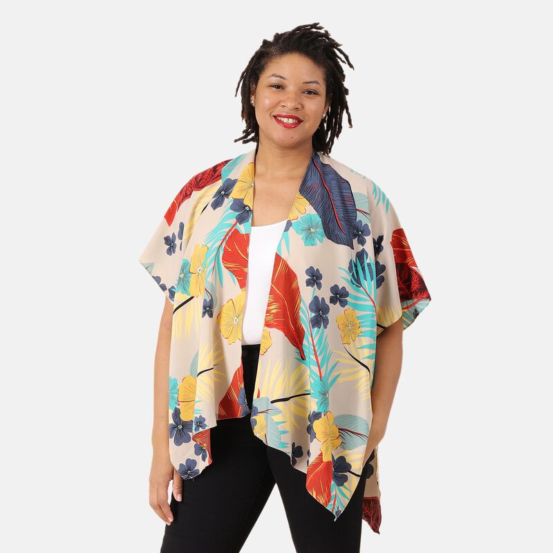 Muster Kimono, Einheitsgröße Mehrfarbig image number 0