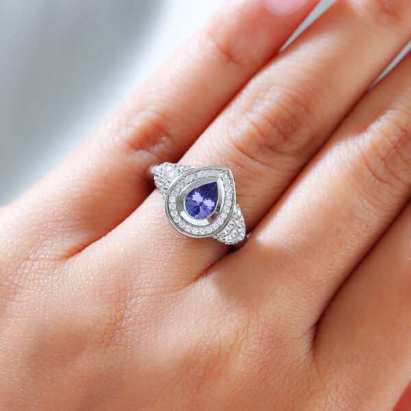 Tansanit und Zirkon Ring - 1,43 ct. image number 3