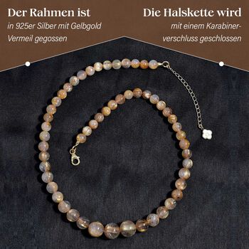 Golden strahlen Quarz Halskette, 45 cm - 200 ct.