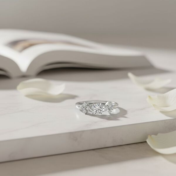 LUXURIANT SGL zertifizierter VS-EF Labor Diamant Ring - 1 ct. image number 1