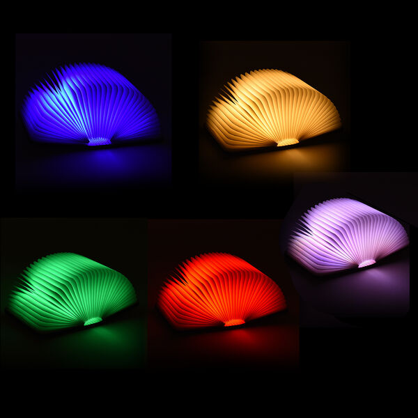 Batteriebetriebene Buchlampe, Farbwechsel, USB - betrieben, 500mAh - Batterie inkl., MDF und Papier image number 2