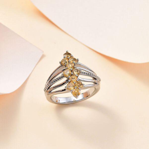 Citrin Ring Messing (Gr&ouml;&szlig;e 17.00) ca. 1,06 ct image number 1