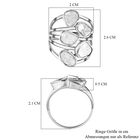 Handgearbeiteter Polki-Diamant-Ring, 925 Silber platiniert  ca. 1,00 ct image number 6