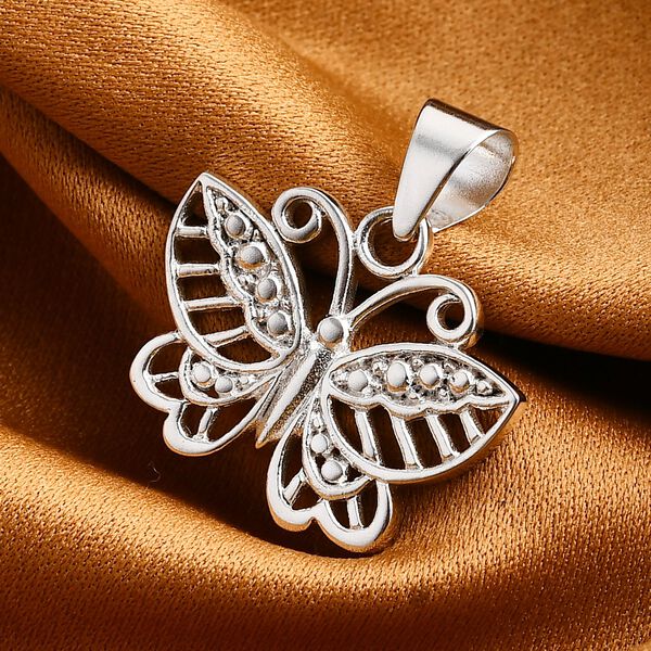 Royal Bali Kollektion - Schmetterlings-Anh&auml;nger in 925 Silber image number 1