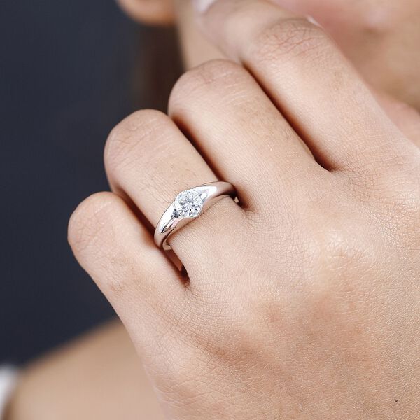 Moissanit Ring, ca. 0,74 ct image number 9