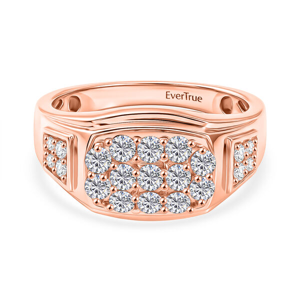 EVER TRUE Moissanit Ring Nickelfreies Messing (Gr&ouml;&szlig;e 19.00) ca. 0,79 ct