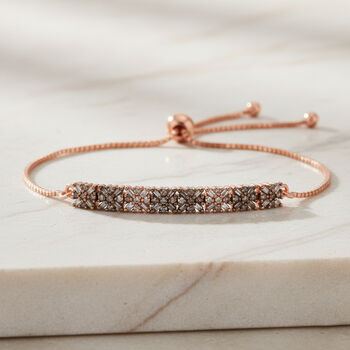 D'Joy nat&uuml;rliches Champagner Diamant 26,75cm Armband - 0,50 ct.