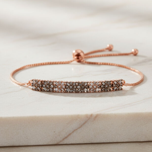 D'Joy nat&uuml;rliches Champagner Diamant 26,75cm Armband - 0,50 ct. image number 1