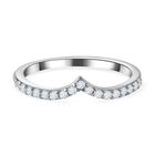 Moissanit Ring, 925 Silber platiniert, (Größe 19.00), ca. 0.23 ct