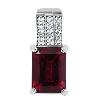 RHAPSODY AAAA Rubellit, Wei&szlig;er Diamant Anh&auml;nger 950 Platin ca. 1.86 ct