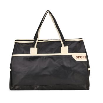 Elegante Nylon-Reisetasche mit Gro&szlig;em Stauraum, Gr&ouml;&szlig;e: 48 x 22 x 29 cm, Grau