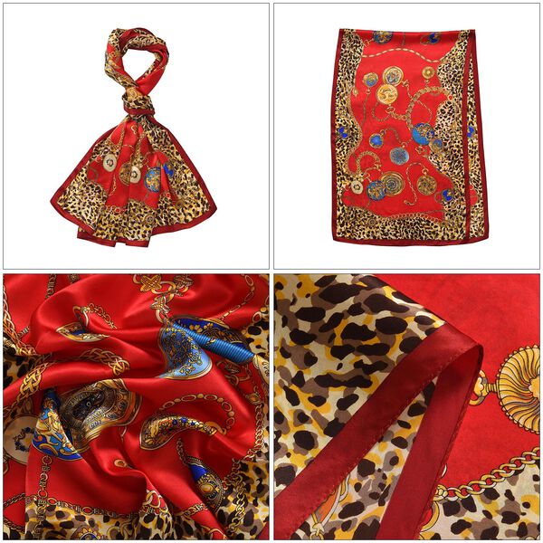 LA MAREY Maulbeerseidenschal, Rot image number 5