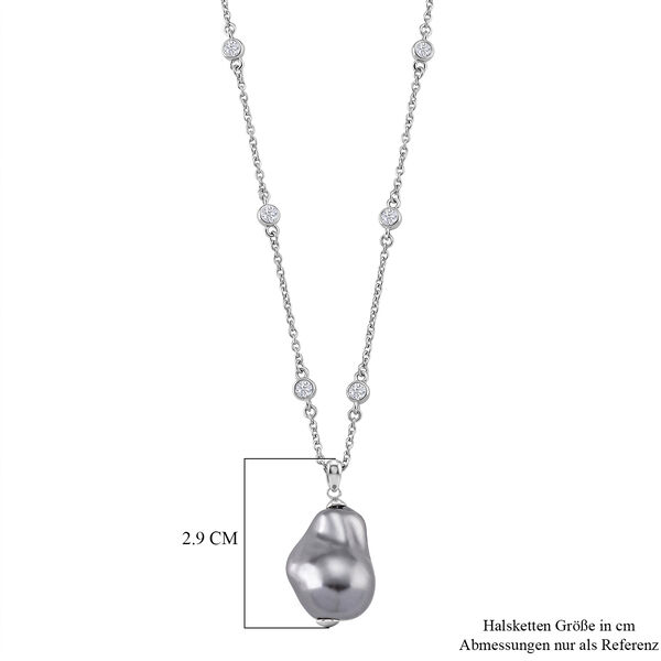 EVER TRUE Wei&szlig;er Zirkonia Halskette ca. 50 cm Nickelfreies Messing rhodiniert image number 5