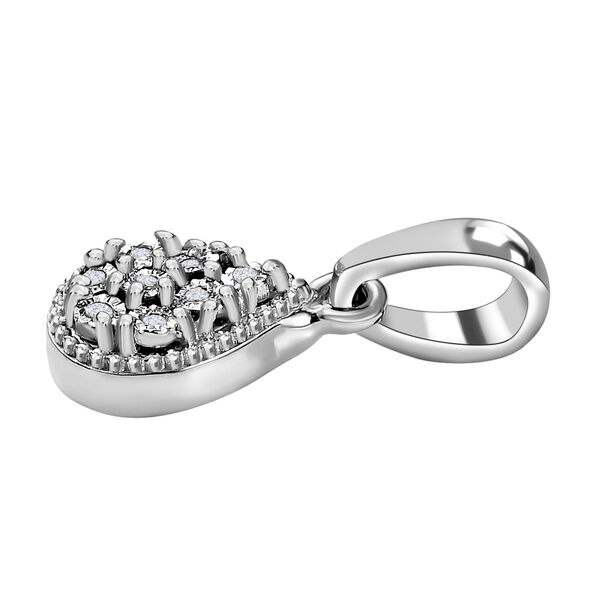 Wei&szlig;er Diamant P3 Anh&auml;nger 925 Silber rhodiniert image number 4
