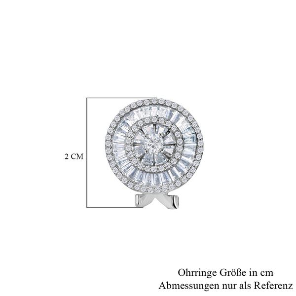 Lustro Stella Weißer Zirkonia Ohrringe 925 Silber rhodiniert image number 5
