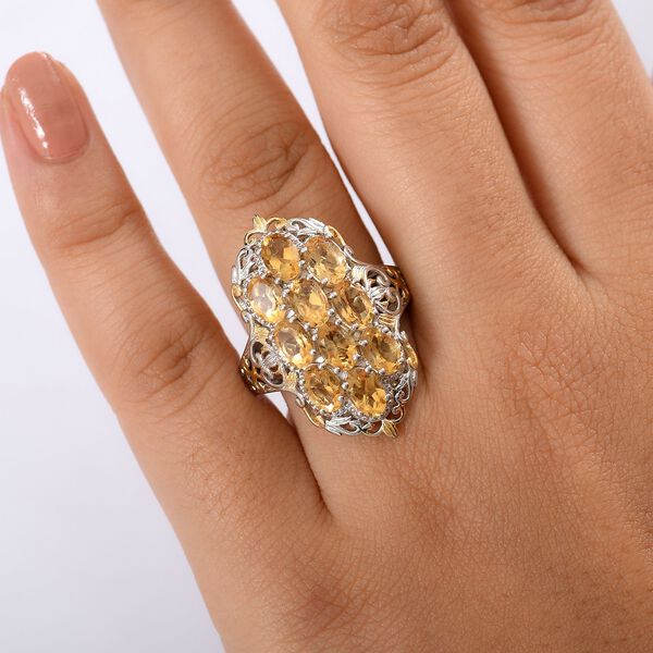 Citrin Ring Messing (Gr&ouml;&szlig;e 16.00) ca. 4,67 ct image number 3