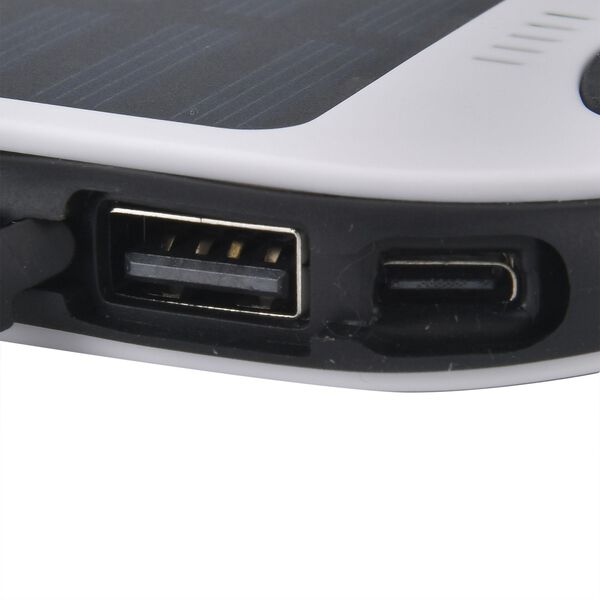 Solarbetriebene Powerbank mit USB Anschluss, Weiß image number 10