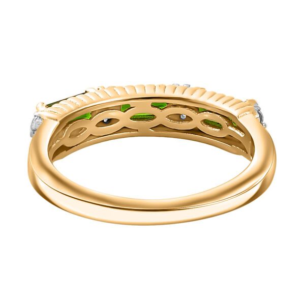 Natürlicher Chromdiopsid und Zirkon-Ring - 0,85 ct. image number 6