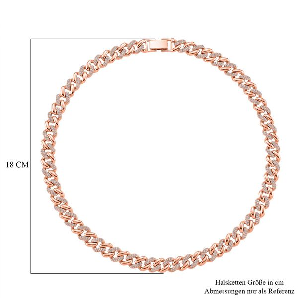 Wei&szlig;er Kristall Halskette ca. 50 cm Std Rose image number 5