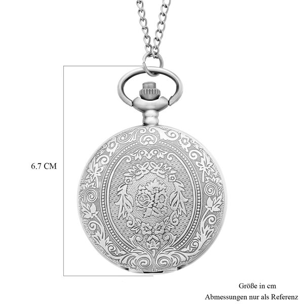 Strada - Taschenuhr, Japanisches Uhrwerk, silberfarben image number 6