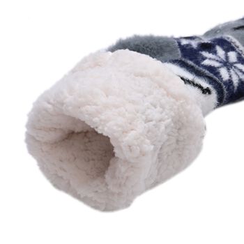 2er Set kuschelige Sherpa Socken, Winter Rentiere