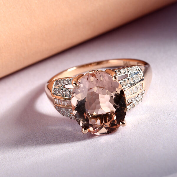 AAA Morganit und Diamant Ring 585 Roségold  ca. 5,03 ct image number 2