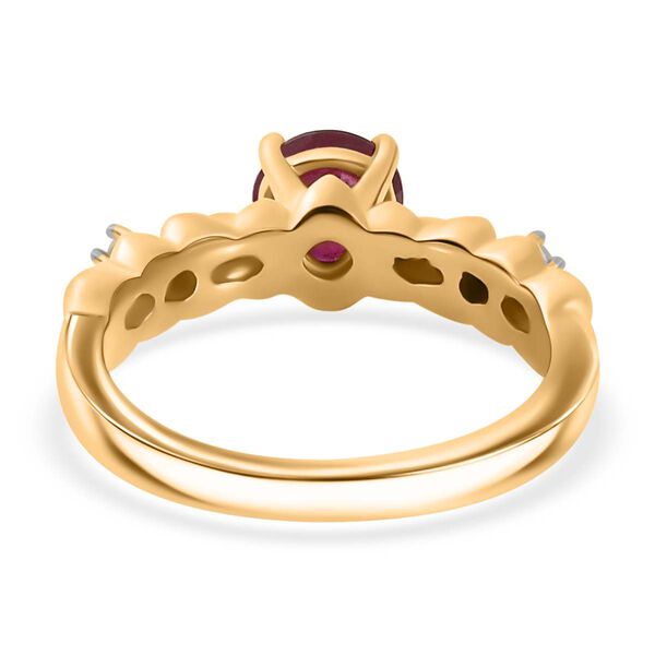 Afrikanischer Rubin  und Zirkon-Ring - 1,37 ct. image number 6