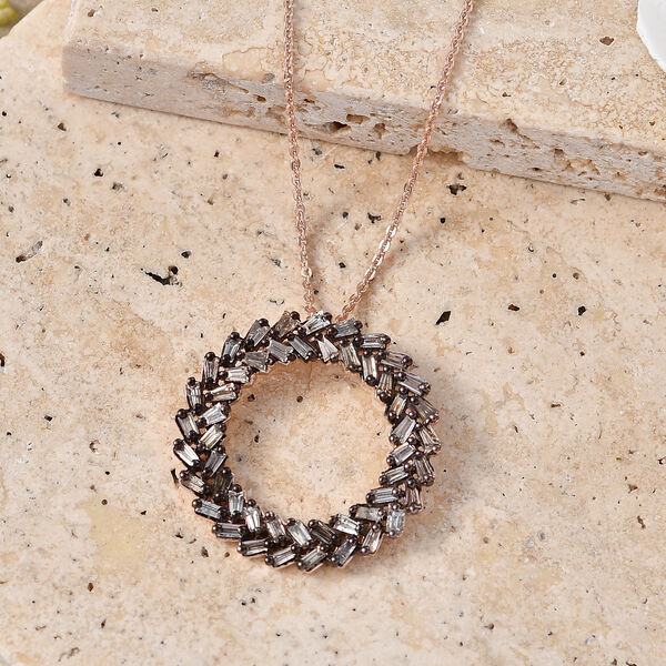 D'Joy Nat&uuml;rlicher Champagner Diamant Schmuckset ca. 50 cm 925 Silber 750 Ros&eacute;gold vermeil (10-15 Werktage Lieferzeit) ca. 1.00 ct image number 1