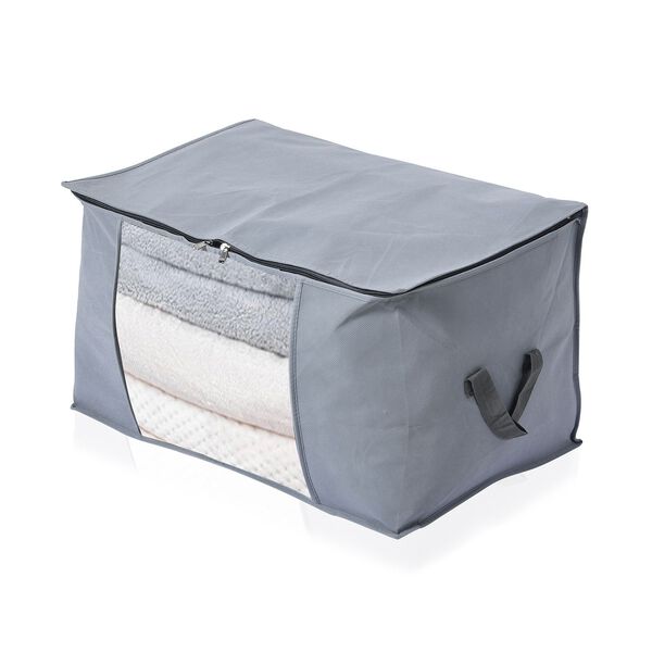 Aufbewahrungsboxen Set aus 3, Sichtfenster, 60 x 30 x 45 cm, Dunkelgrau image number 3